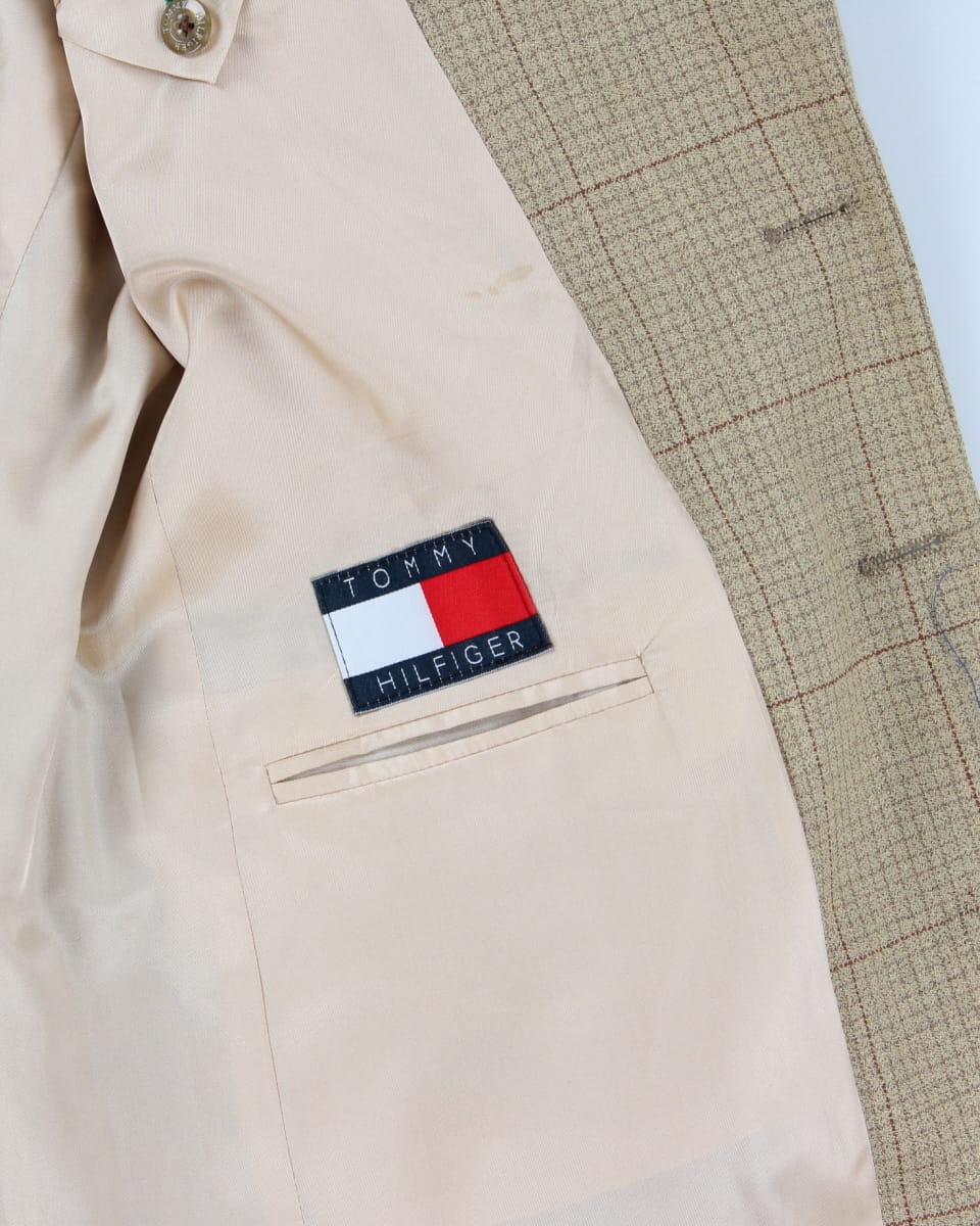 Vintage 90's Tommy Hilfiger Tan Suit Jacket - L