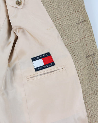 Vintage 90's Tommy Hilfiger Tan Suit Jacket - L