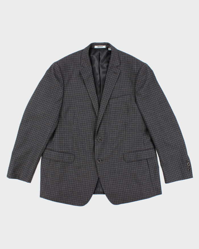 Vintage DKNY Wool Checked Suit - L
