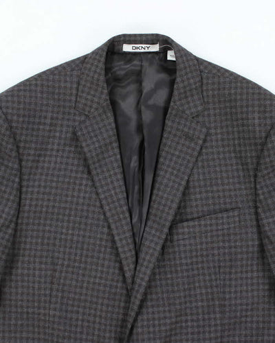 Vintage DKNY Wool Checked Suit - L