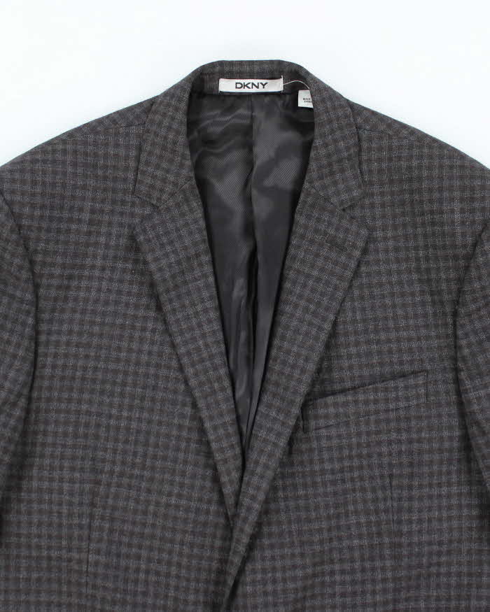 Vintage DKNY Wool Checked Suit - L