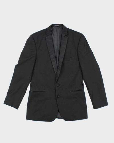 Derks Black Wool Tuxedo Suit Jacket - M