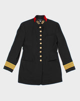 Vintage 80s DKNY Military Uniform Wool Blazer Jacket - S