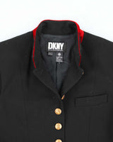 Vintage 80s DKNY Military Uniform Wool Blazer Jacket - S
