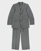 Vintage Wool Grey Pinstripe Suit - M