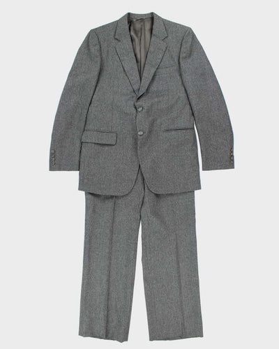 Vintage Wool Grey Pinstripe Suit - M