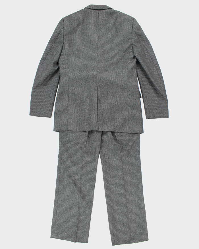 Vintage Wool Grey Pinstripe Suit - M