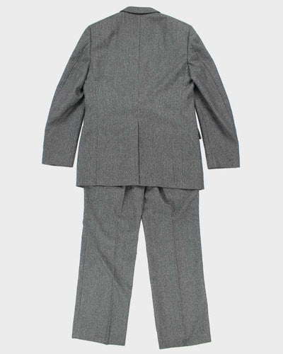 Vintage Wool Grey Pinstripe Suit - M