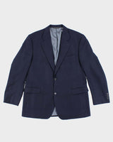 Vintage Navy Cashmere Suit Jacket - L