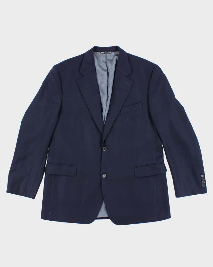 Vintage Navy Cashmere Suit Jacket - L