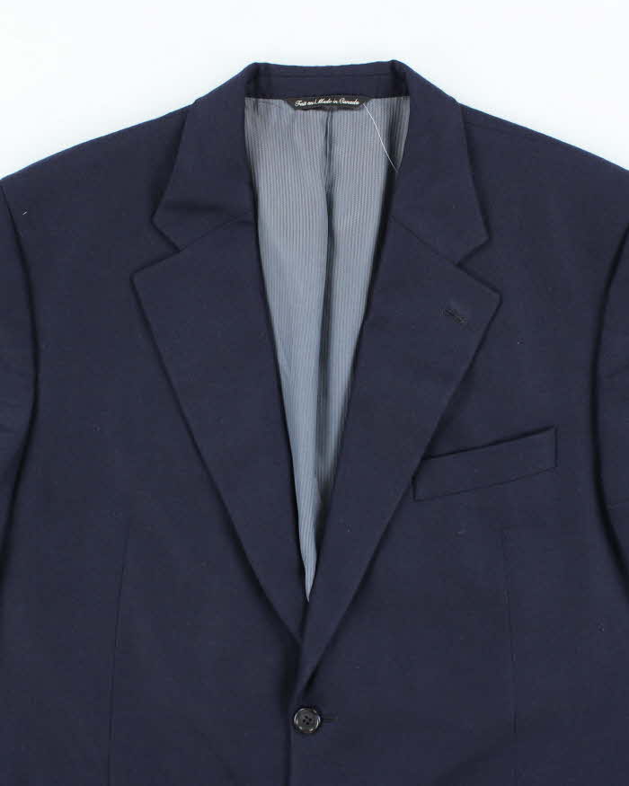Vintage Navy Cashmere Suit Jacket - L