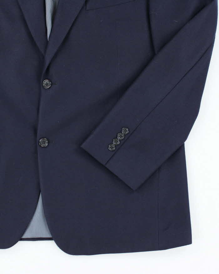 Vintage Navy Cashmere Suit Jacket - L