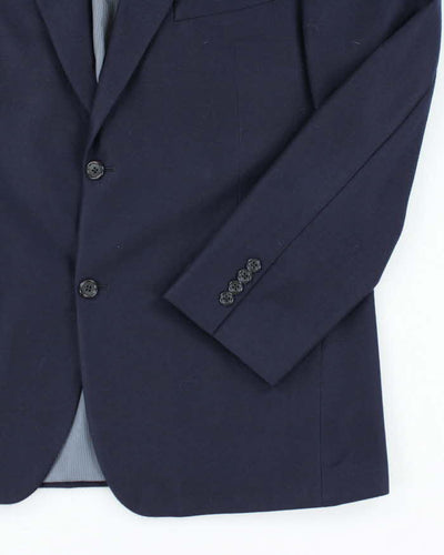 Vintage Navy Cashmere Suit Jacket - L