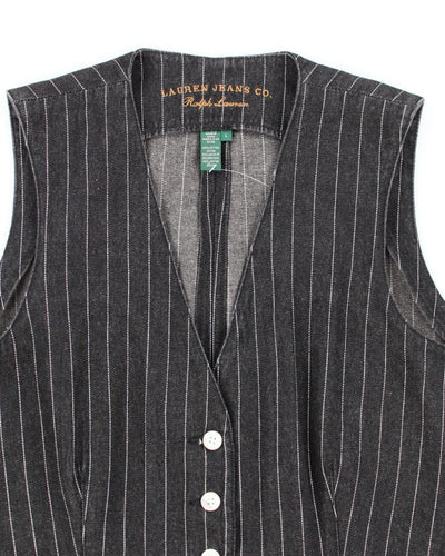 Vintage Lauren Pin Stripe Waistcoat - L