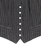 Vintage Lauren Pin Stripe Waistcoat - L