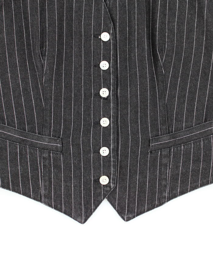 Vintage Lauren Pin Stripe Waistcoat - L