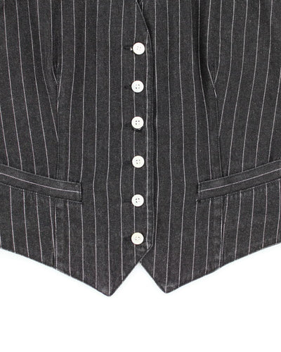 Vintage Lauren Pin Stripe Waistcoat - L