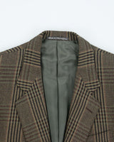Vintage 90's Wool &amp; Cashmere Patterned Suit Jacket - L