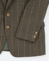 Vintage 90's Wool &amp; Cashmere Patterned Suit Jacket - L