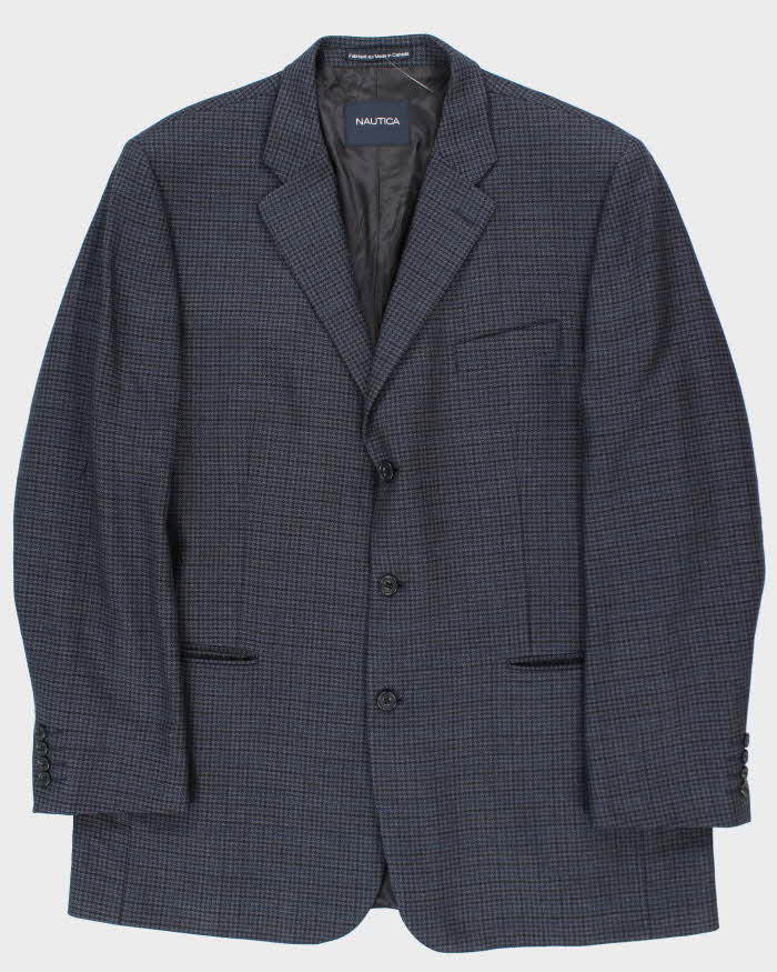 Vintage 2000's Nautica Patterned Wool Suit Jacket - L