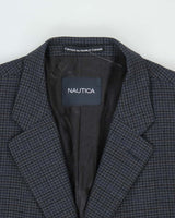 Vintage 2000's Nautica Patterned Wool Suit Jacket - L