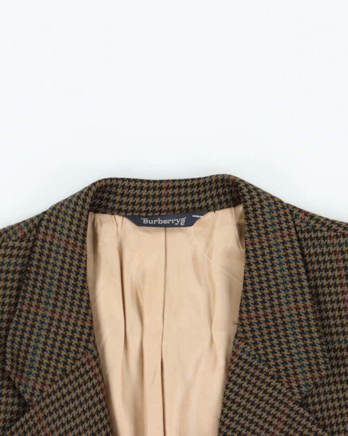 Vintage 80s Burberry Wool Suit Jacket - XL