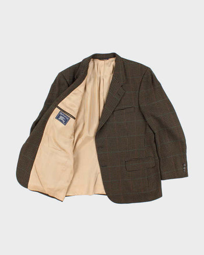 Vintage 80s Burberry Wool Suit Jacket - XL