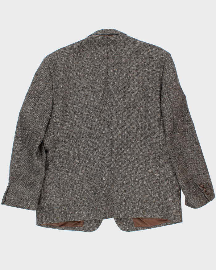 Vintage 1980s Yves Saint Laurent Speckled Tweed Wool Single Breasted Blazer - L