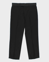 Vintage 00s Valentino Garavani Satin Detailed Wool Two-Piece Straight Leg Suit - L