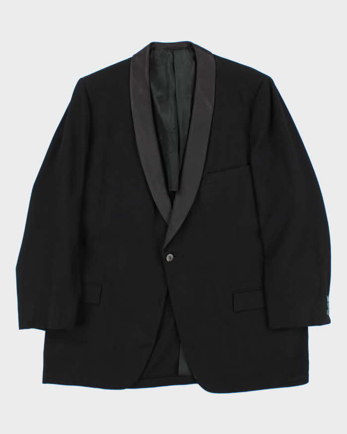 Vintage 1960s Hudson's Bay Wool Single Button Satin Lapel Blazer - XXL