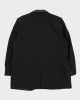 Vintage 1960s Hudson's Bay Wool Single Button Satin Lapel Blazer - XXL