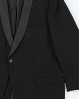 Vintage 1960s Hudson's Bay Wool Single Button Satin Lapel Blazer - XXL