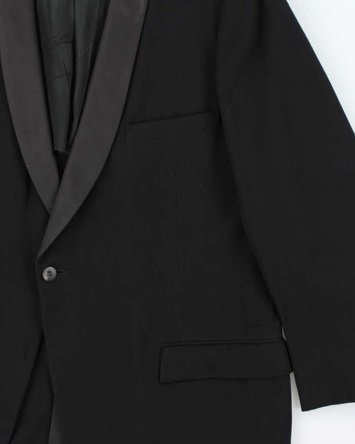 Vintage 1960s Hudson's Bay Wool Single Button Satin Lapel Blazer - XXL
