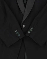 Vintage 1960s Hudson's Bay Wool Single Button Satin Lapel Blazer - XXL