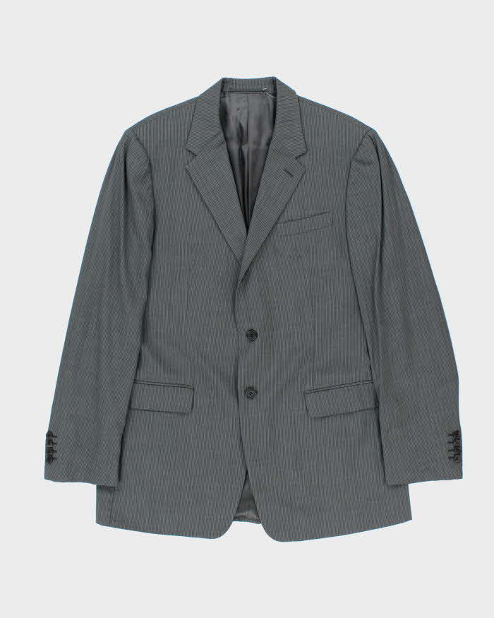 Vintage 00s Prada Pinstriped Wool Two-Piece Straight Leg Suit - XXL