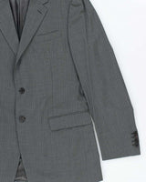 Vintage 00s Prada Pinstriped Wool Two-Piece Straight Leg Suit - XXL