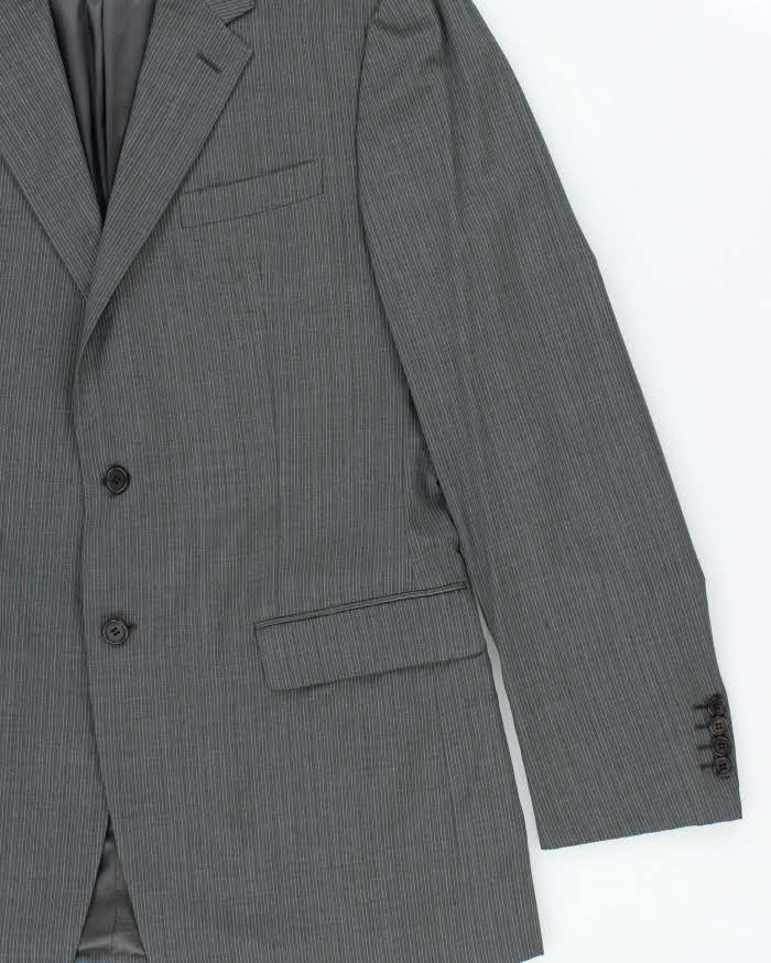 Vintage 00s Prada Pinstriped Wool Two-Piece Straight Leg Suit - XXL