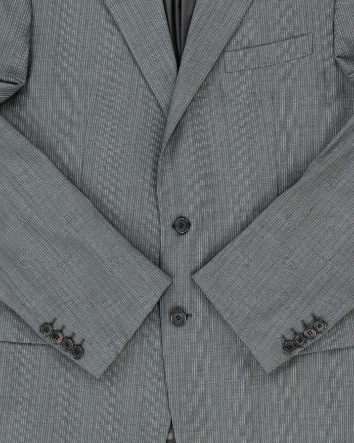 Vintage 00s Prada Pinstriped Wool Two-Piece Straight Leg Suit - XXL