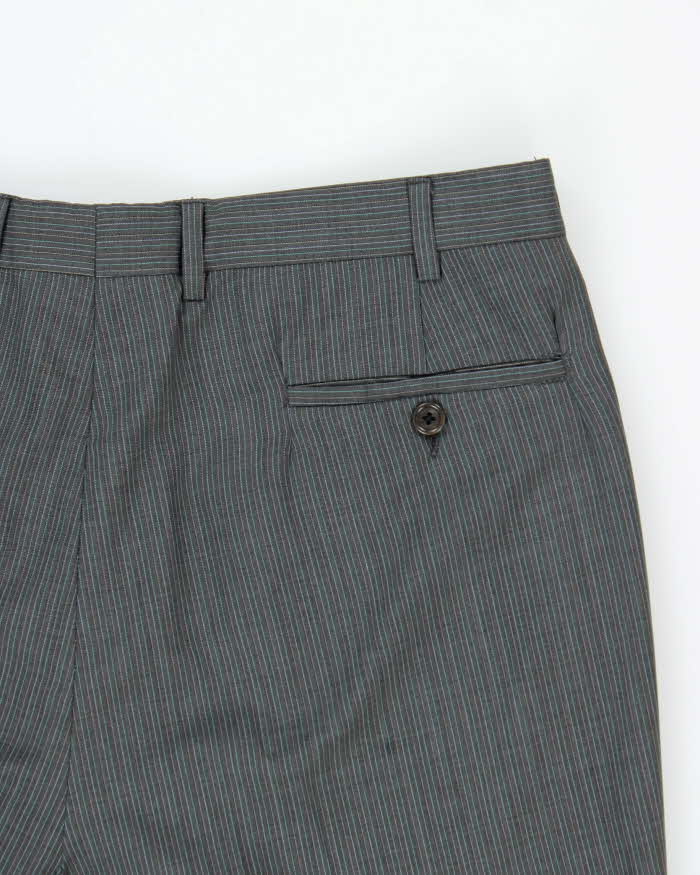 Vintage 00s Prada Pinstriped Wool Two-Piece Straight Leg Suit - XXL