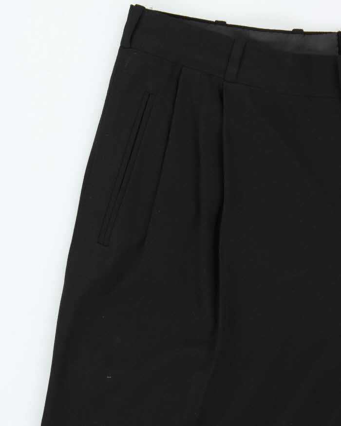 Vintage 1980s Donna Karan Wool Double Breasted Pleated Wide Leg Suit - XL