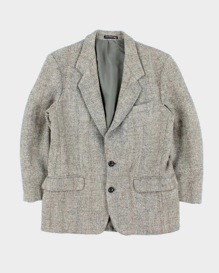 Vintage 1980s Harris Tweed Hand Woven Wool Blazer - M