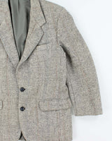 Vintage 1980s Harris Tweed Hand Woven Wool Blazer - M