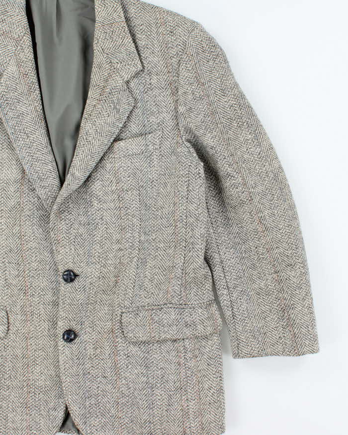 Vintage 1980s Harris Tweed Hand Woven Wool Blazer - M