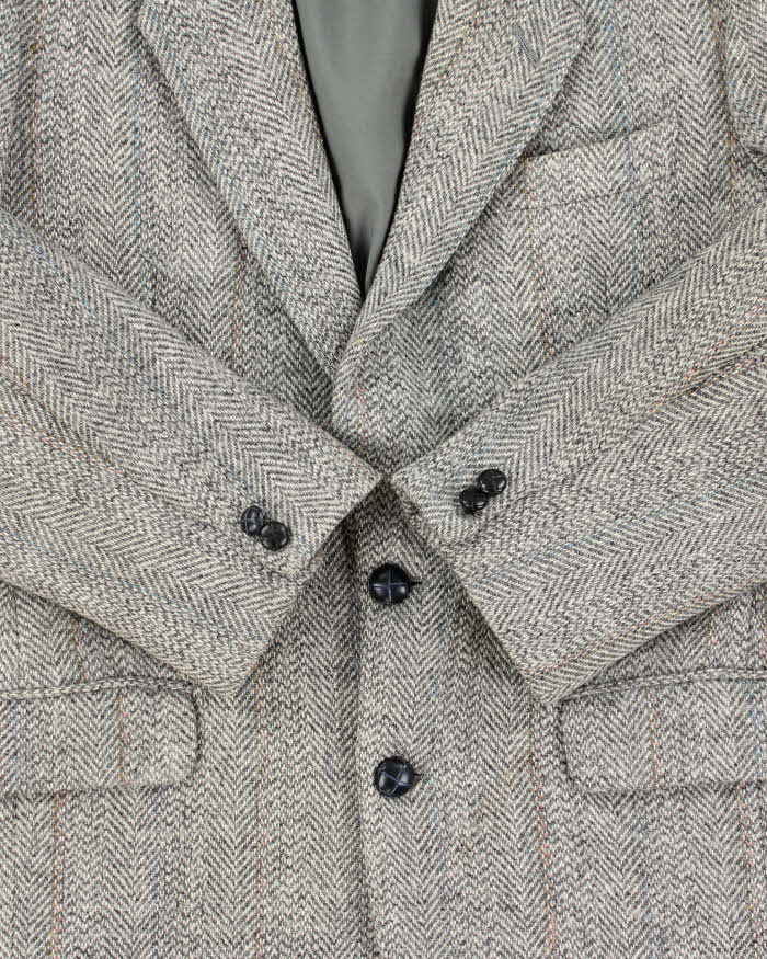 Vintage 1980s Harris Tweed Hand Woven Wool Blazer - M