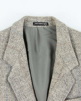 Vintage 1980s Harris Tweed Hand Woven Wool Blazer - M
