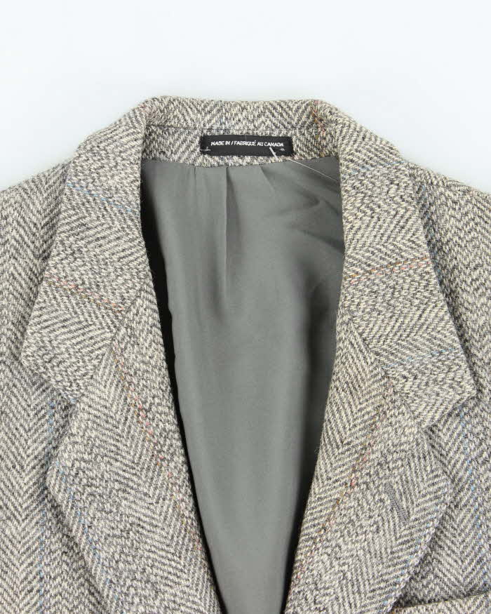 Vintage 1980s Harris Tweed Hand Woven Wool Blazer - M