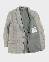Vintage 1980s Harris Tweed Hand Woven Wool Blazer - M