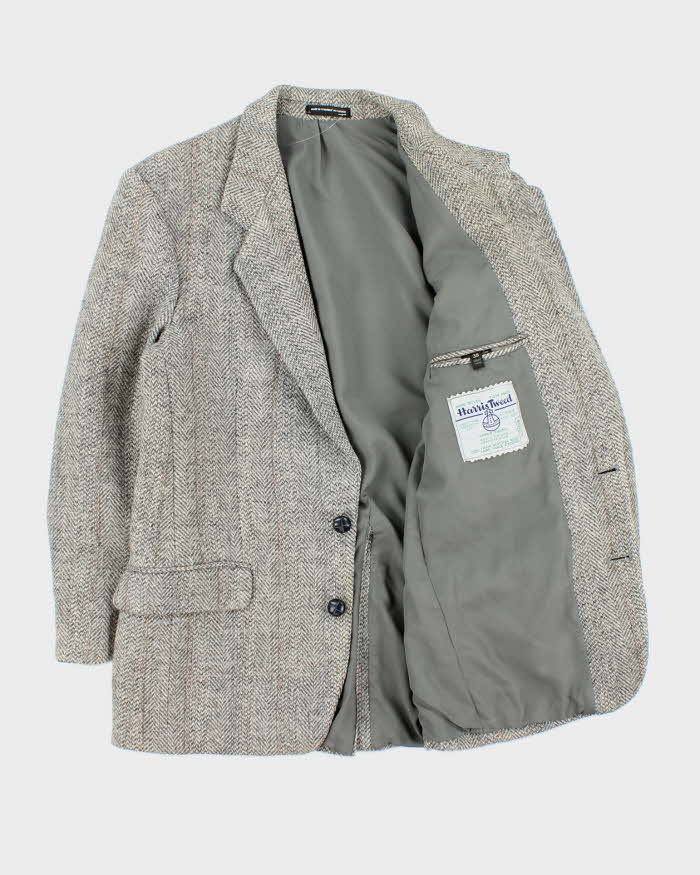 Vintage 1980s Harris Tweed Hand Woven Wool Blazer - M