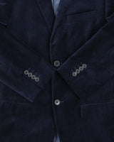 Vintage 00s Nautica Navy Velvet Single Breasted Blazer - M