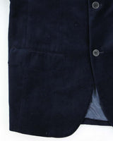 Vintage 00s Nautica Navy Velvet Single Breasted Blazer - M